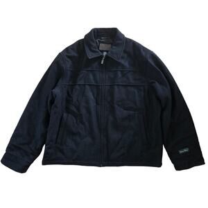 Lyle & Scott Scotland Cashmere Wool Blend Black Mens Jacket XL